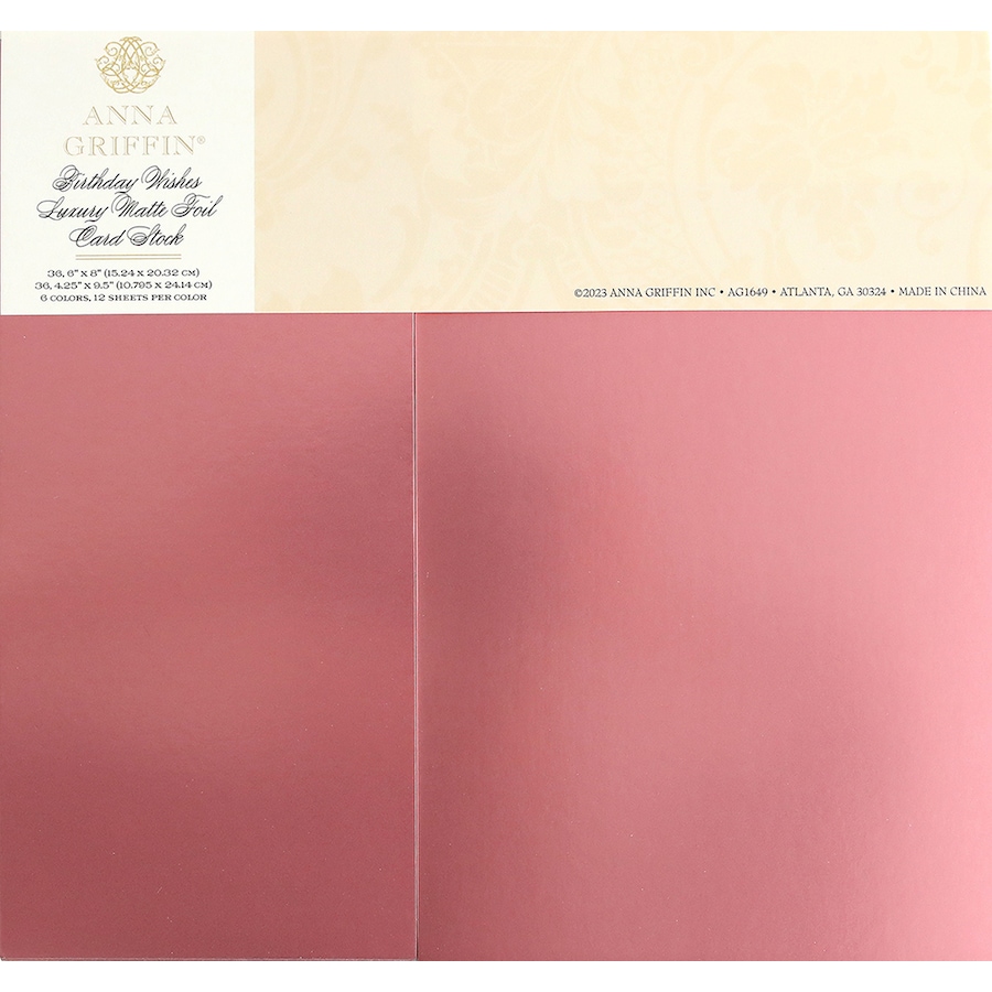Image 237615_BDY.jpg, Product 237-615 / Price $34.99, Anna Griffin Luxury Matte Foil Cardstock from Anna Griffin on TSC.ca's Toys & Hobbies department