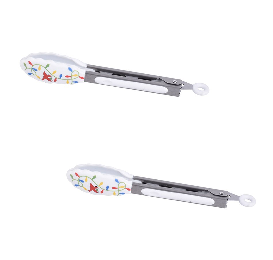 Temp-Tations Set of 2 Mini Tongs ,Poinsettia