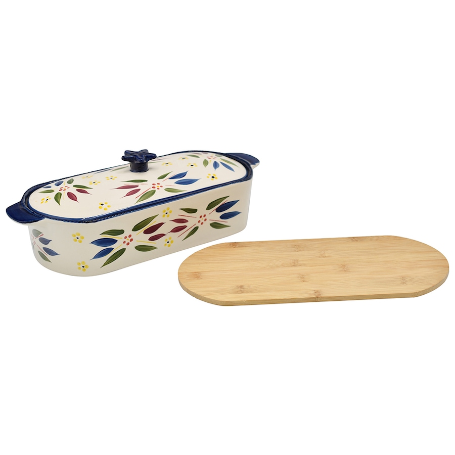 Image 237653_OWCNF.jpg, Product 237-653 / Price $44.99, temp-tations 2 Quart Squoval Baking Dish With Lid And Bamboo Trivet from temp-tations on TSC.ca's Kitchen department