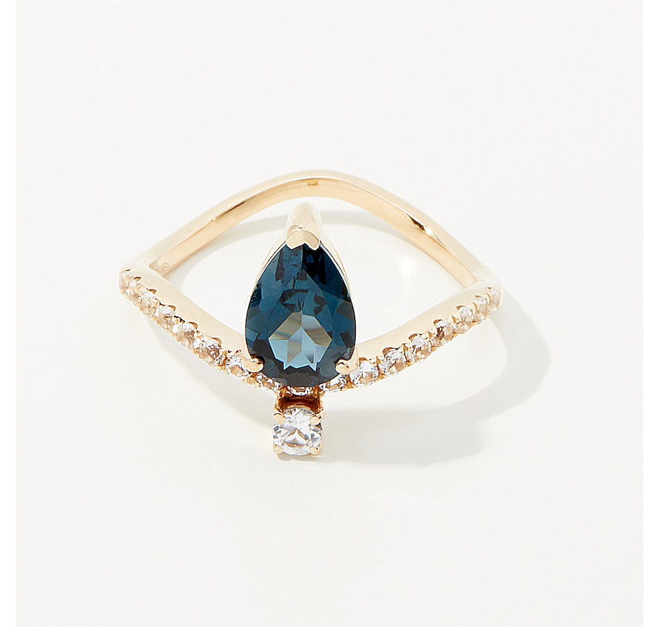 Image 237679_BTP.jpg, Product 237-679 / Price $499.33, Graziela Gems 14K Yellow Gold Gemstone and White Topaz Ring from Graziela Gems on TSC.ca's Jewellery department