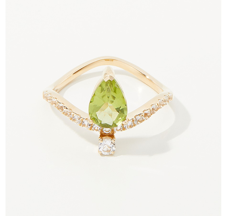 Image 237679_PER.jpg, Product 237-679 / Price $499.33, Graziela Gems 14K Yellow Gold Gemstone and White Topaz Ring from Graziela Gems on TSC.ca's Jewellery department