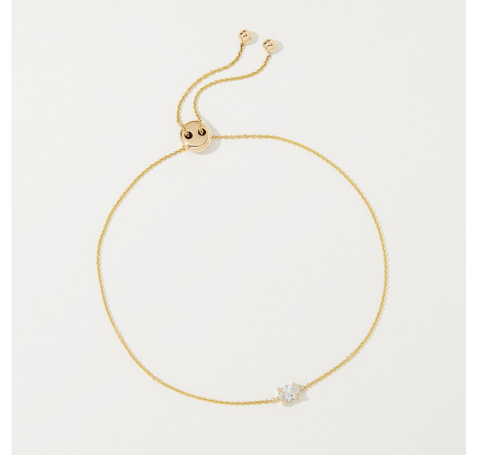 Image 237683_YGL.jpg, Product 237-683 / Price $999.33, Graziela Gems 14K Gold 0.25 av. ctw Oval Diamond Adjustable Bracelet from Graziela Gems on TSC.ca's Jewellery department