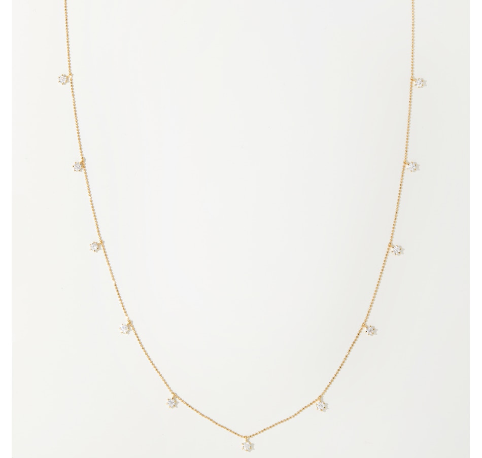Image 237686_YGL.jpg, Product 237-686 / Price $4,299.33, Graziela Gems 18K Gold Station Floating Diamond Necklace from Graziela Gems on TSC.ca's Jewellery department