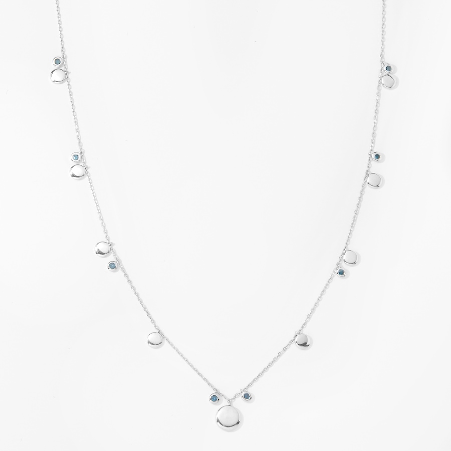 Image 237722_BLU.jpg, Product 237-722 / Price $159.88, Colours of Diamonds Sterling Silver 0.25 av. ctw Coloured Diamond Necklace from Colours of Diamonds on TSC.ca's Jewellery department