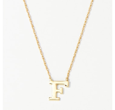 Trugold Yellow Gold Initial Pendant