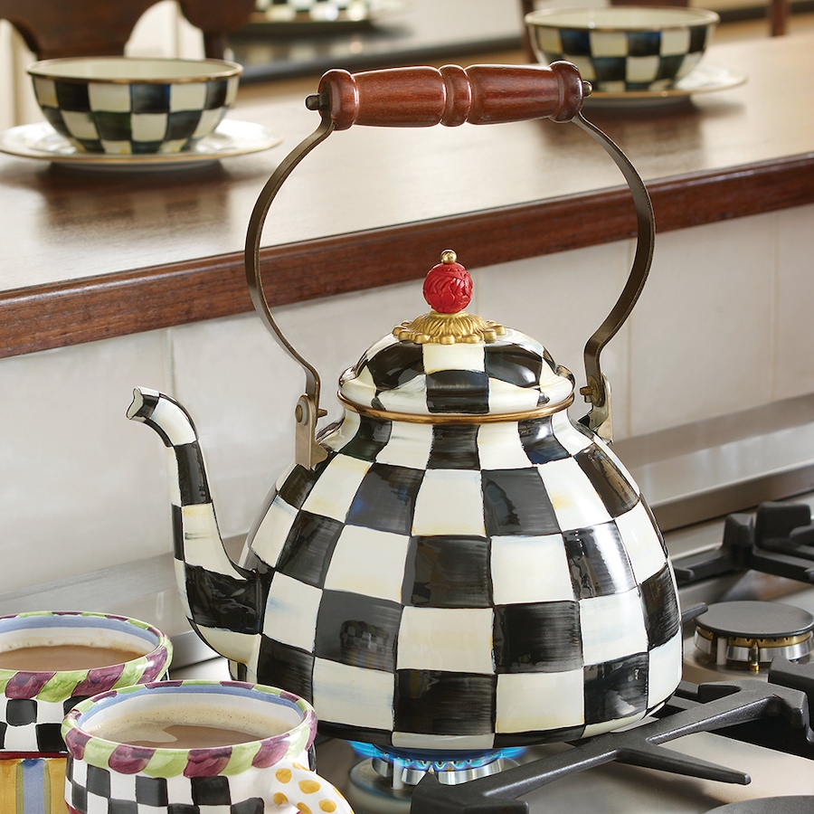 Image 237766_ALTMORE8.jpg, Product 237-766 / Price $209.00 - $249.00, MacKenzie-Childs Hand-Decorated Enamel Tea Kettle from MacKenzie Childs on TSC.ca's Kitchen department