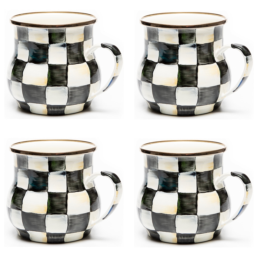 Image 237771_CRYCK.jpg, Product 237-771 / Price $332.00, MacKenzie-Childs Hand Decorated Enamel Mugs - Set of 4 from MacKenzie Childs on TSC.ca's Kitchen department
