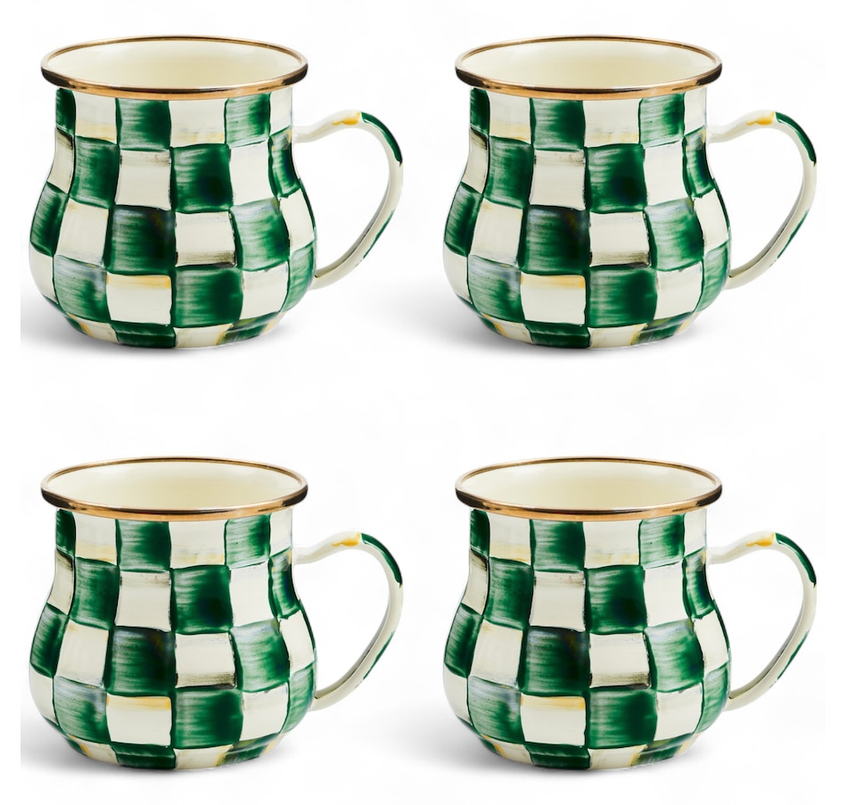 Image 237771_EMECK.jpg, Product 237-771 / Price $269.00, MacKenzie-Childs Hand Decorated Enamel Mugs - Set of 4 from MacKenzie Childs on TSC.ca's Kitchen department