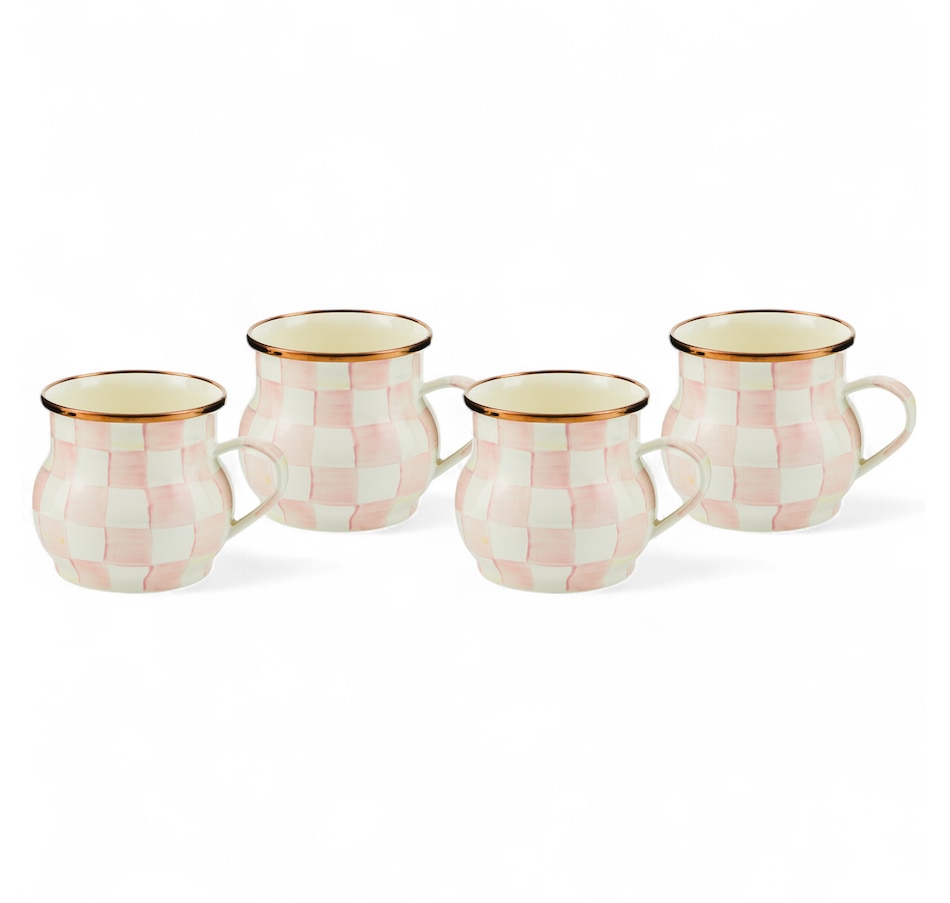 Image 237771_ROSCK.jpg, Product 237-771 / Price $269.00, MacKenzie-Childs Hand Decorated Enamel Mugs - Set of 4 from MacKenzie Childs on TSC.ca's Kitchen department