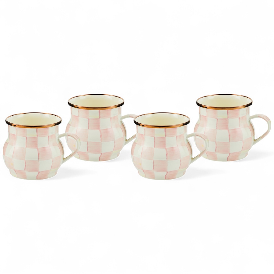 Image 237771_ROSCK.jpg, Product 237-771 / Price $332.00, MacKenzie-Childs Hand Decorated Enamel Mugs - Set of 4 from MacKenzie Childs on TSC.ca's Kitchen department
