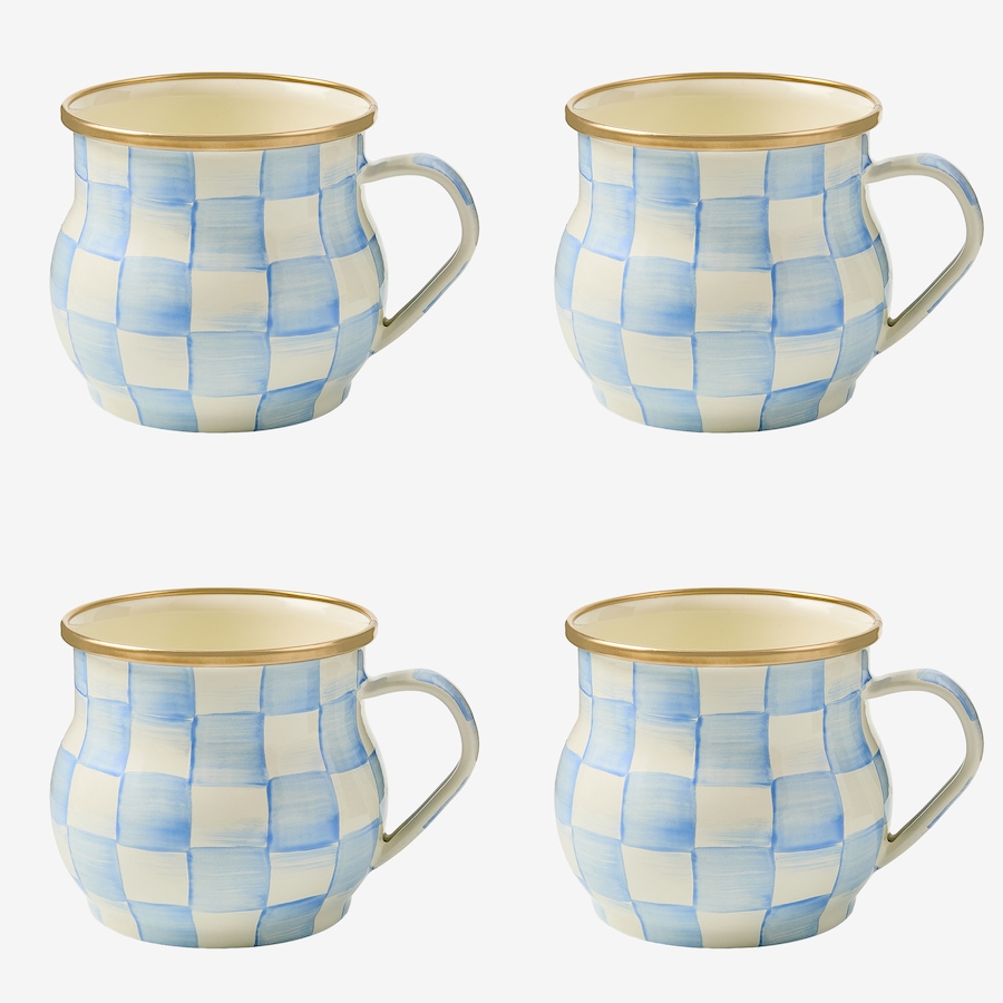 Image 237771_SKYCK.jpg, Product 237-771 / Price $332.00, MacKenzie-Childs Hand Decorated Enamel Mugs - Set of 4 from MacKenzie Childs on TSC.ca's Kitchen department