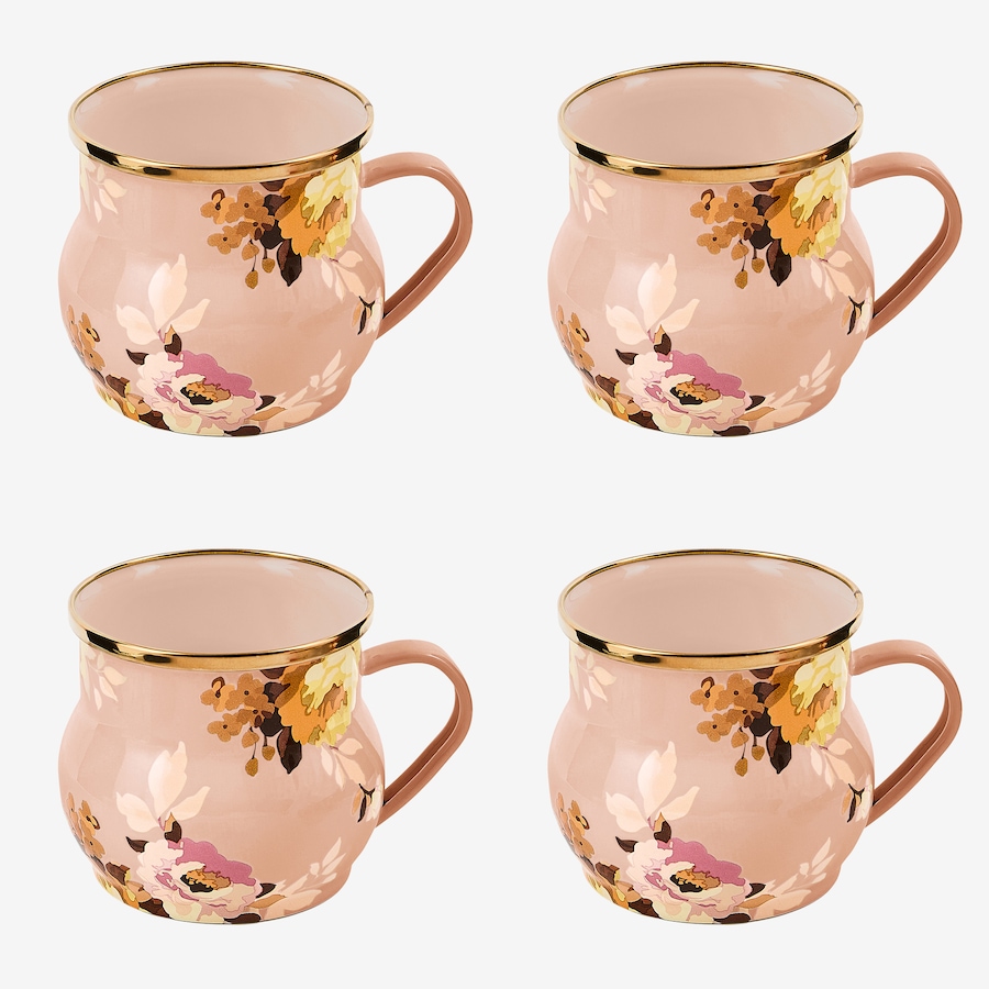 Image 237771_WIRME.jpg, Product 237-771 / Price $332.00, MacKenzie-Childs Hand Decorated Enamel Mugs - Set of 4 from MacKenzie Childs on TSC.ca's Kitchen department