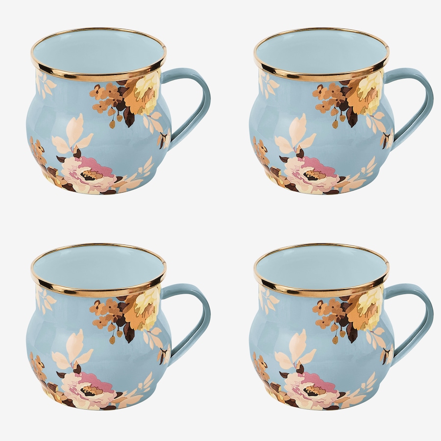 Image 237771_WIRSE.jpg, Product 237-771 / Price $332.00, MacKenzie-Childs Hand Decorated Enamel Mugs - Set of 4 from MacKenzie Childs on TSC.ca's Kitchen department