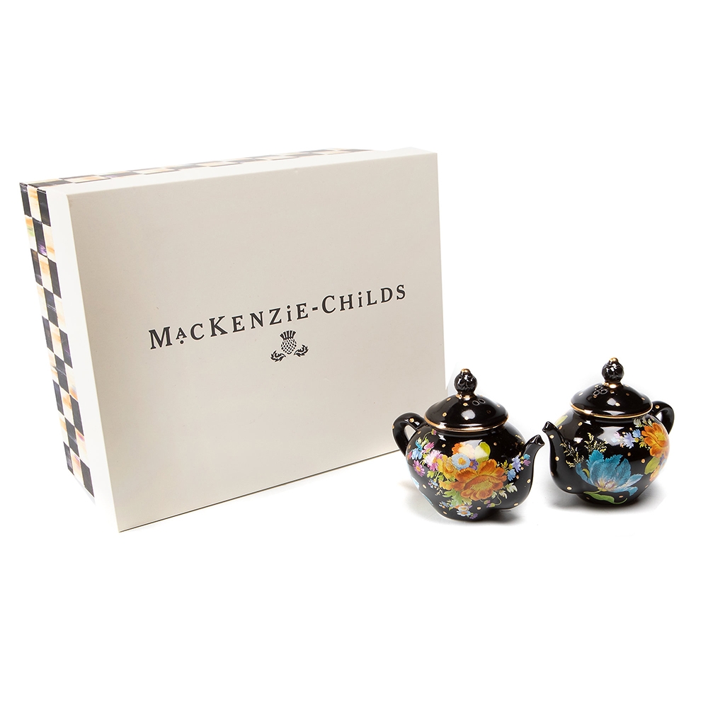 MACKENZiE マッケンジーチャイルズ　ティーポット　ペッパー入れセット MacKenzie-Childs Teapot Salt & Pepper Set - TSC.ca