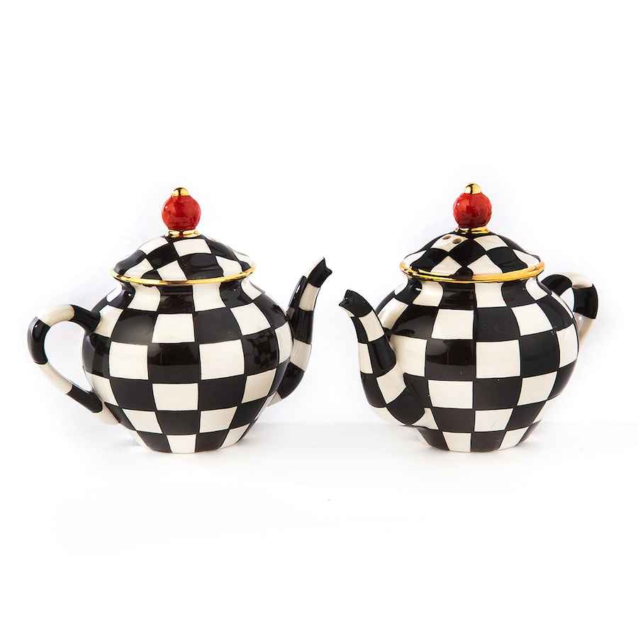 Image 237772_CRYCK.jpg, Product 237-772 / Price $87.00, MacKenzie-Childs Teapot Salt & Pepper Set from MacKenzie Childs on TSC.ca's Kitchen department