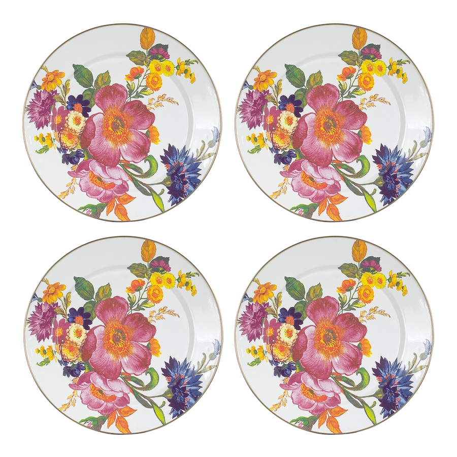 Image 237773_FLMKT.jpg, Product 237-773 / Price $420.00, MacKenzie-Childs Hand Decorated Chargers - Set of 4 from MacKenzie Childs on TSC.ca's Kitchen department