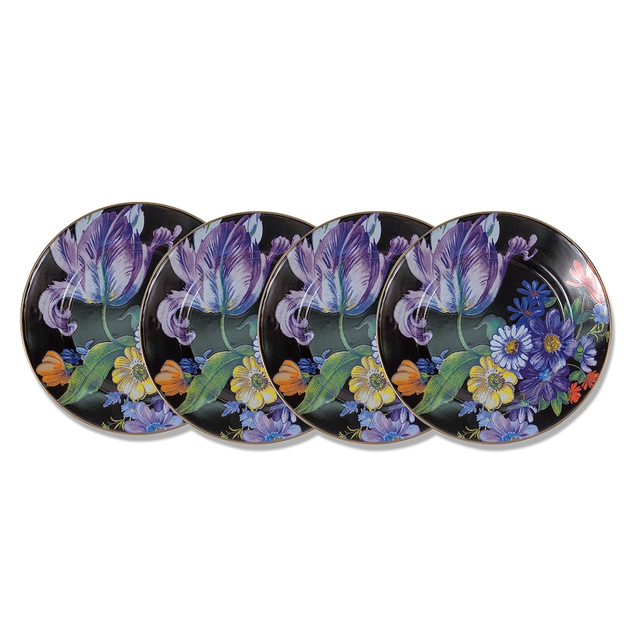Image 237774_FLWBL.jpg, Product 237-774 / Price $349.00, MacKenzie-Childs Hand Decorated Enamel Dinner Plates - Set of 4 from MacKenzie Childs on TSC.ca's Kitchen department
