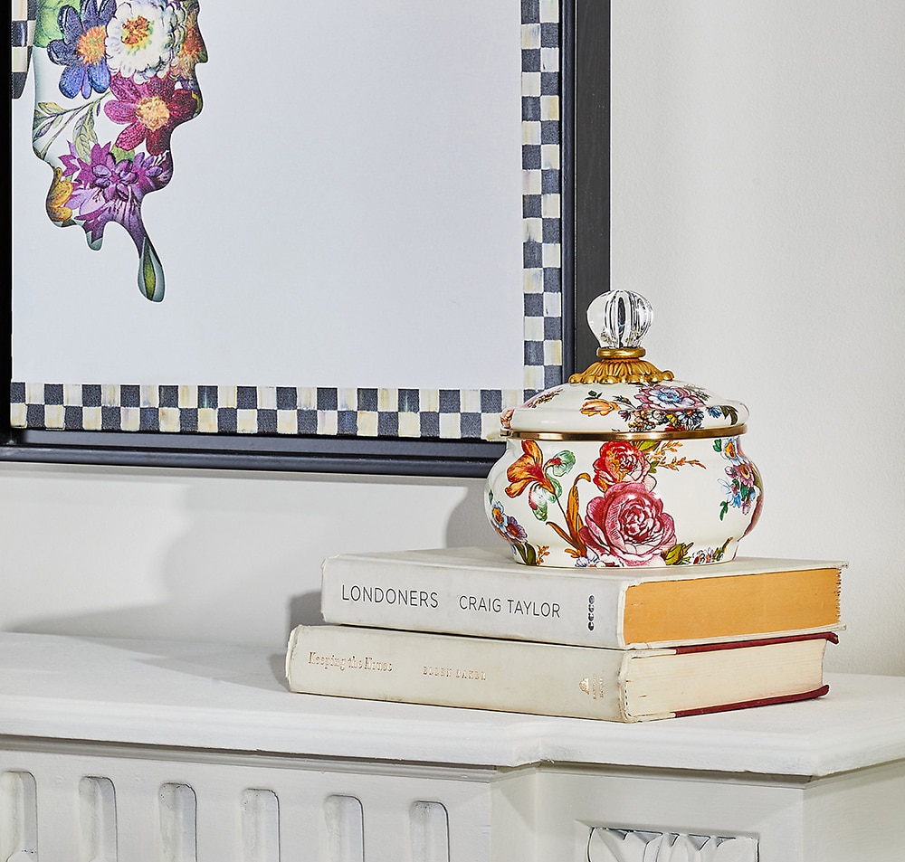 MacKenzie-Childs Hand Decorated Enamel Squashed Pot - TSC.ca