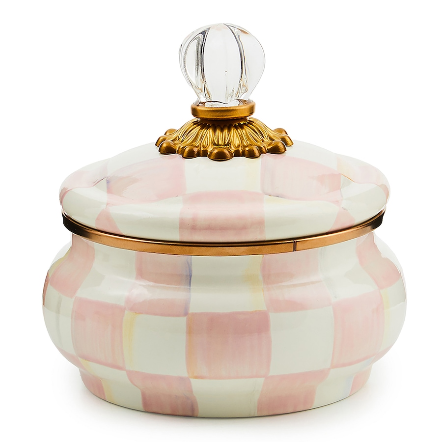Image 237780_ROSCK.jpg, Product 237-780 / Price $148.00, MacKenzie-Childs Hand Decorated Enamel Squashed Pot from MacKenzie Childs on TSC.ca's Home & Garden department