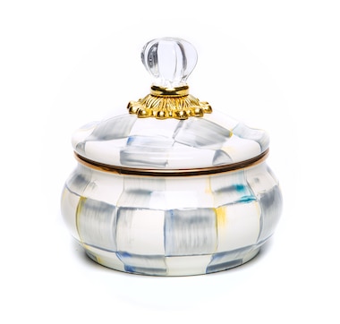 MacKenzie-Childs Hand Decorated Enamel Squashed Pot