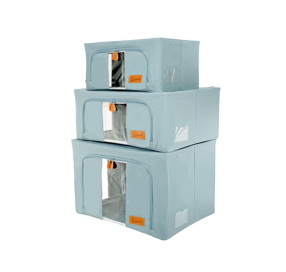 Image 237795_ALTMORE1.jpg, Product 237-795 / Price $69.99, Hoppel Collapsible Triple-Entry Storage Bins (set of 3) from Hoppel Storage on TSC.ca's Home & Garden department