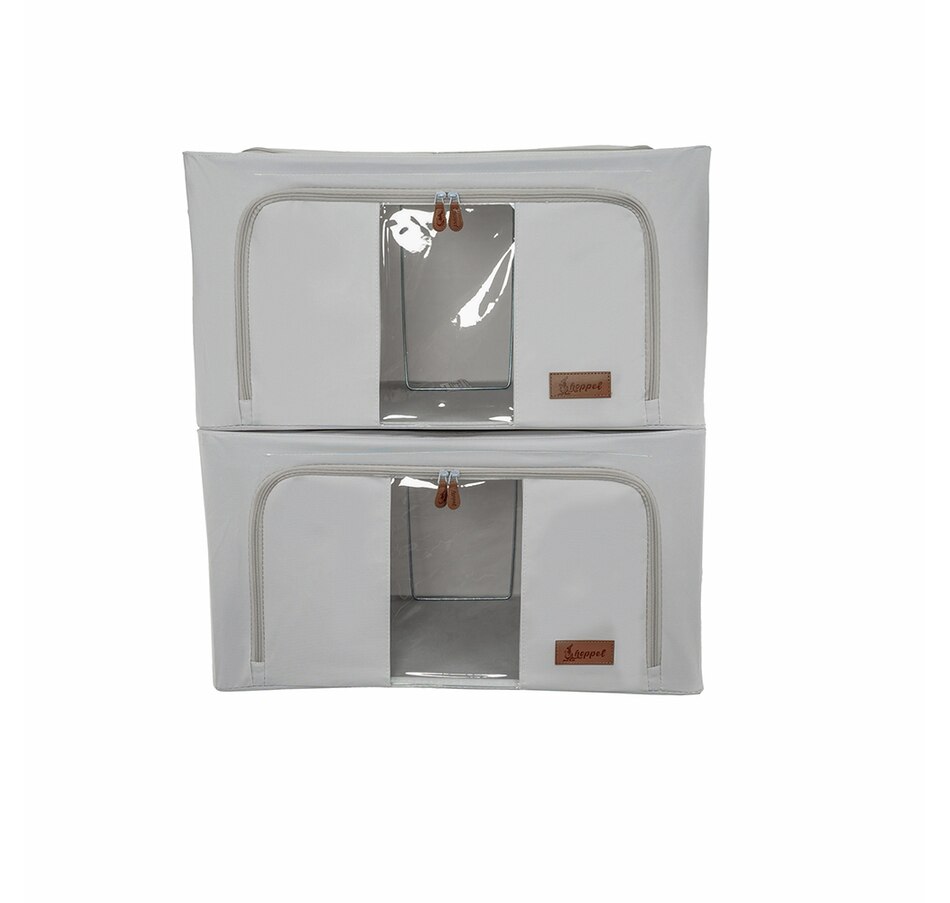 Image 237796_GRY.jpg, Product 237-796 / Price $29.33, Hoppel Extra-Large Collapsible Triple-Entry Storage Bins (set of 2) from Hoppel Storage on TSC.ca's Home & Garden department