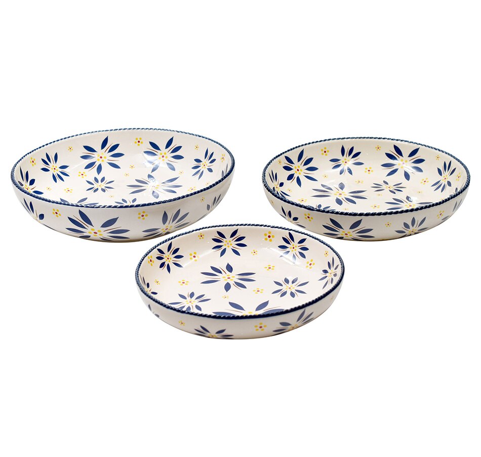 Image 237804_OWBLU.jpg, Product 237-804 / Price $44.99, temp-tations Shallow Nesting Bowls (set of 3) from temp-tations on TSC.ca's Kitchen department