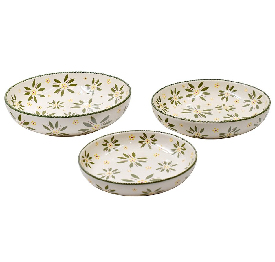 Image 237804_OWGRN.jpg, Product 237-804 / Price $44.99, temp-tations Shallow Nesting Bowls (set of 3) from temp-tations on TSC.ca's Kitchen department