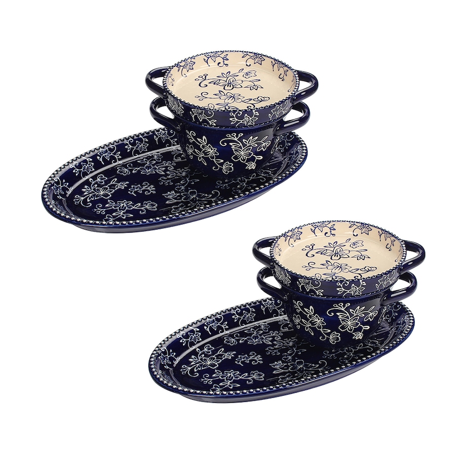 Image 237807_FLBLU.jpg, Product 237-807 / Price $59.99, temp-tations Soup and Sandwich Set with Lid-Its (set of 2) from temp-tations on TSC.ca's Kitchen department