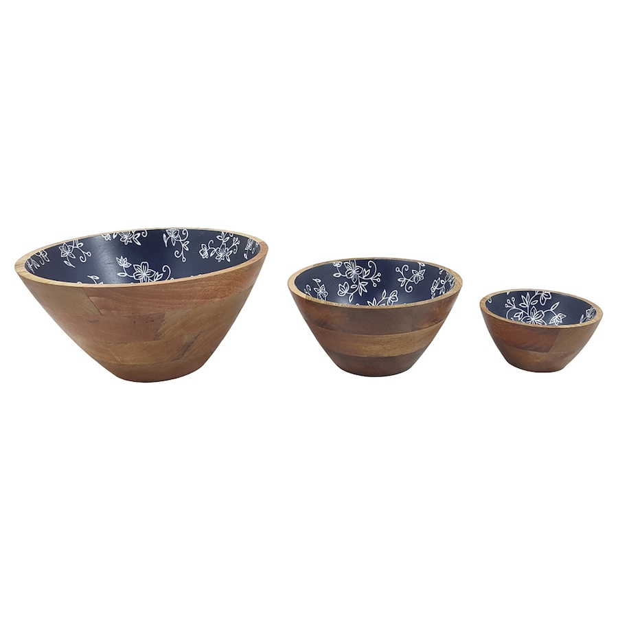 Image 237810_FLBLU.jpg, Product 237-810 / Price $79.99, temp-tations Wooden Bowl (set of 3) from temp-tations on TSC.ca's Kitchen department