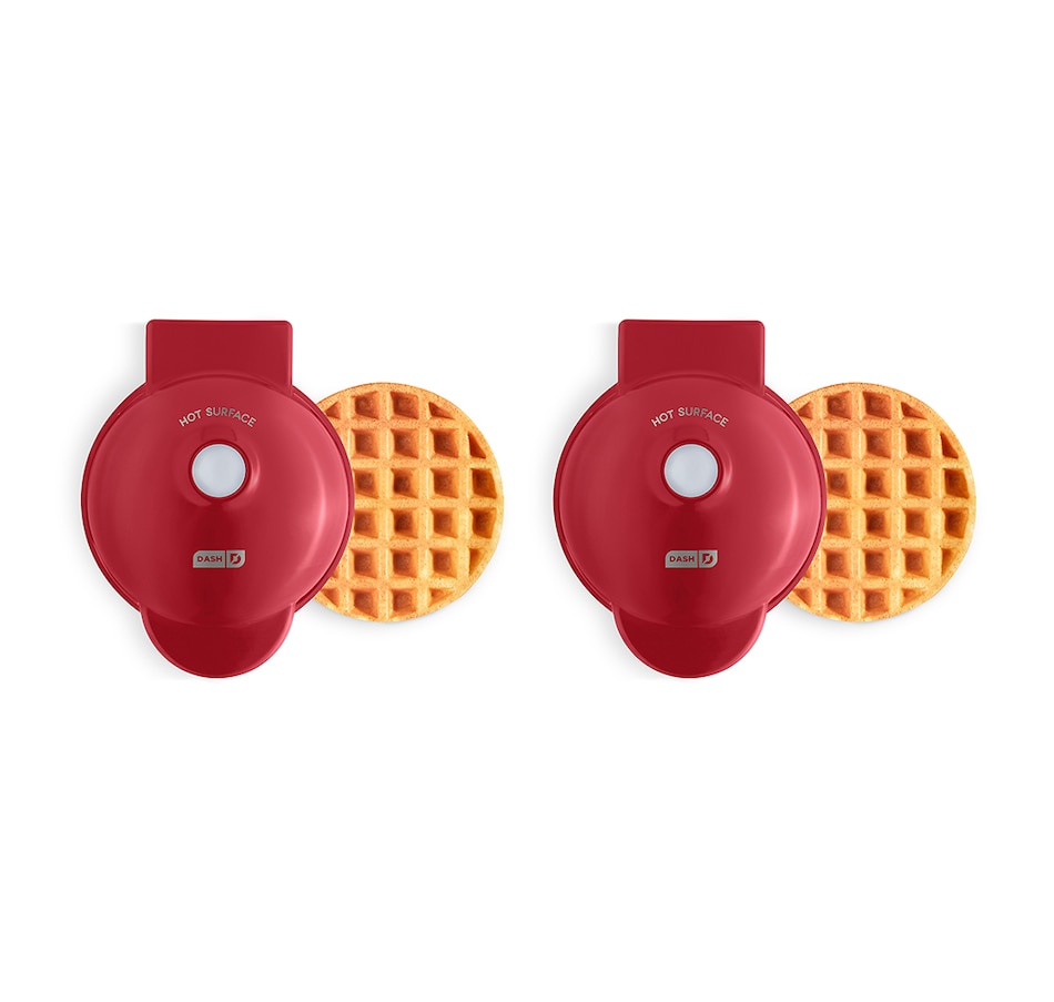 Deluxe Mini Waffle Maker - Apple Red