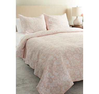 Home Suite Essentials Matelasse Briar Rose 3-Piece Quilt Set
