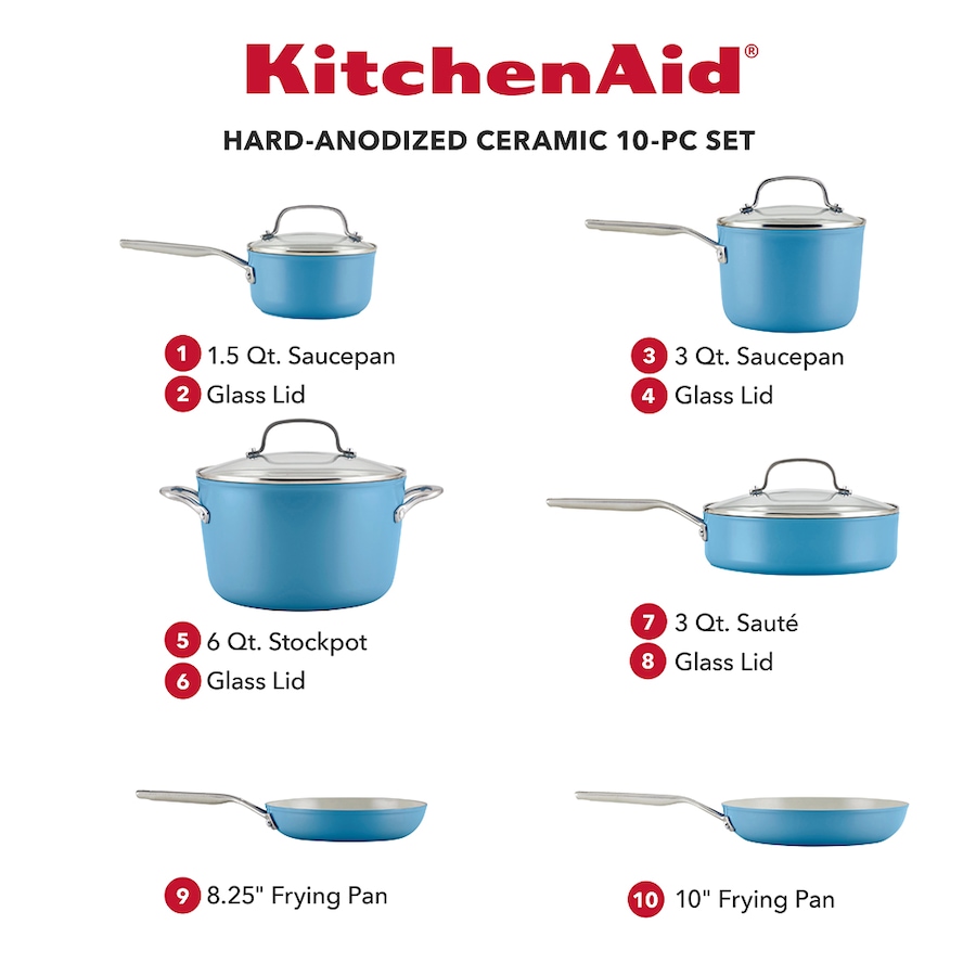 Image 237873_ALTMORE5.jpg, Product 237-873 / Price $269.99, KitchenAid 10-Piece Hard Anodized Ceramic Cookware Set from KitchenAid on TSC.ca's Kitchen department
