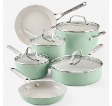 KitchenAid 10-Piece Hard Anodized Ceramic Cookware Set
