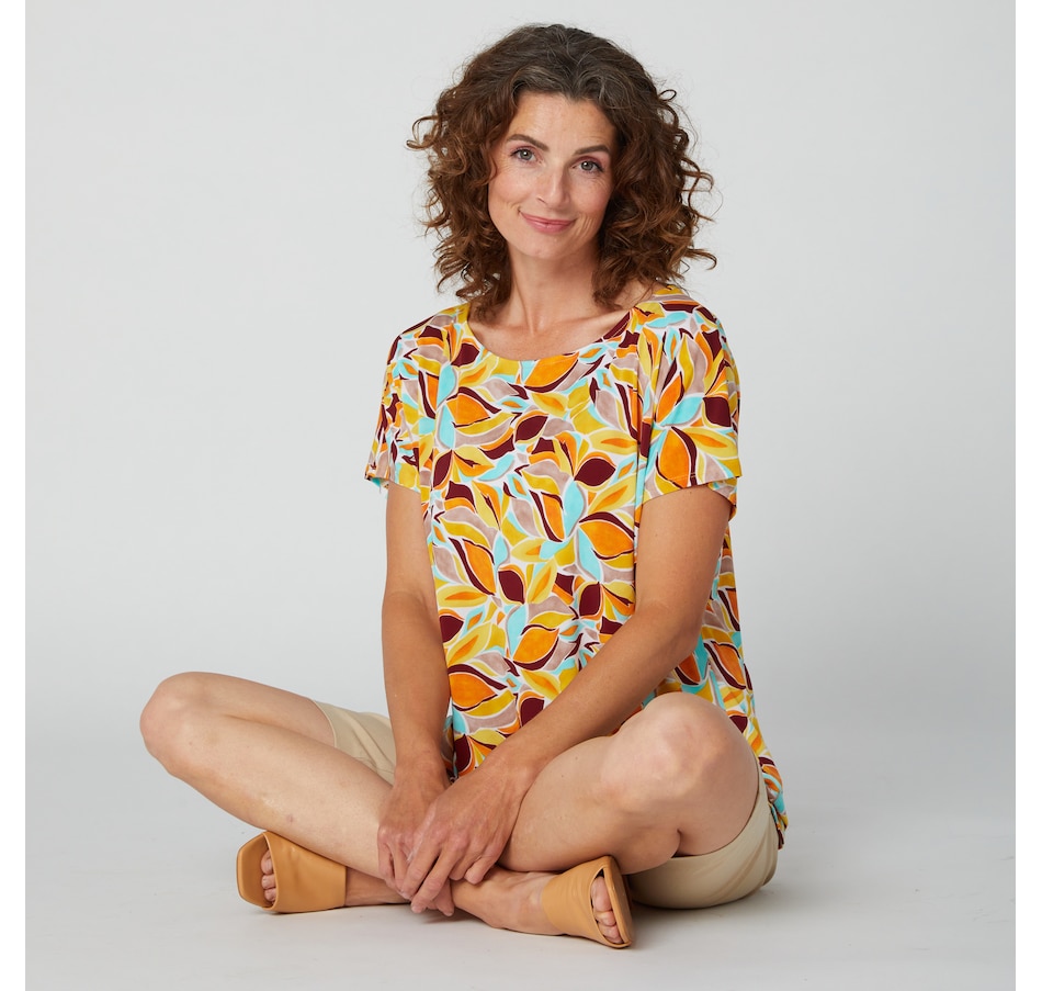 Image 238004_FLWRP.jpg, Product 238-004 / Price $25.33, Mr. Max Brazil Knit Print Top from Mr. Max on TSC.ca's Fashion department