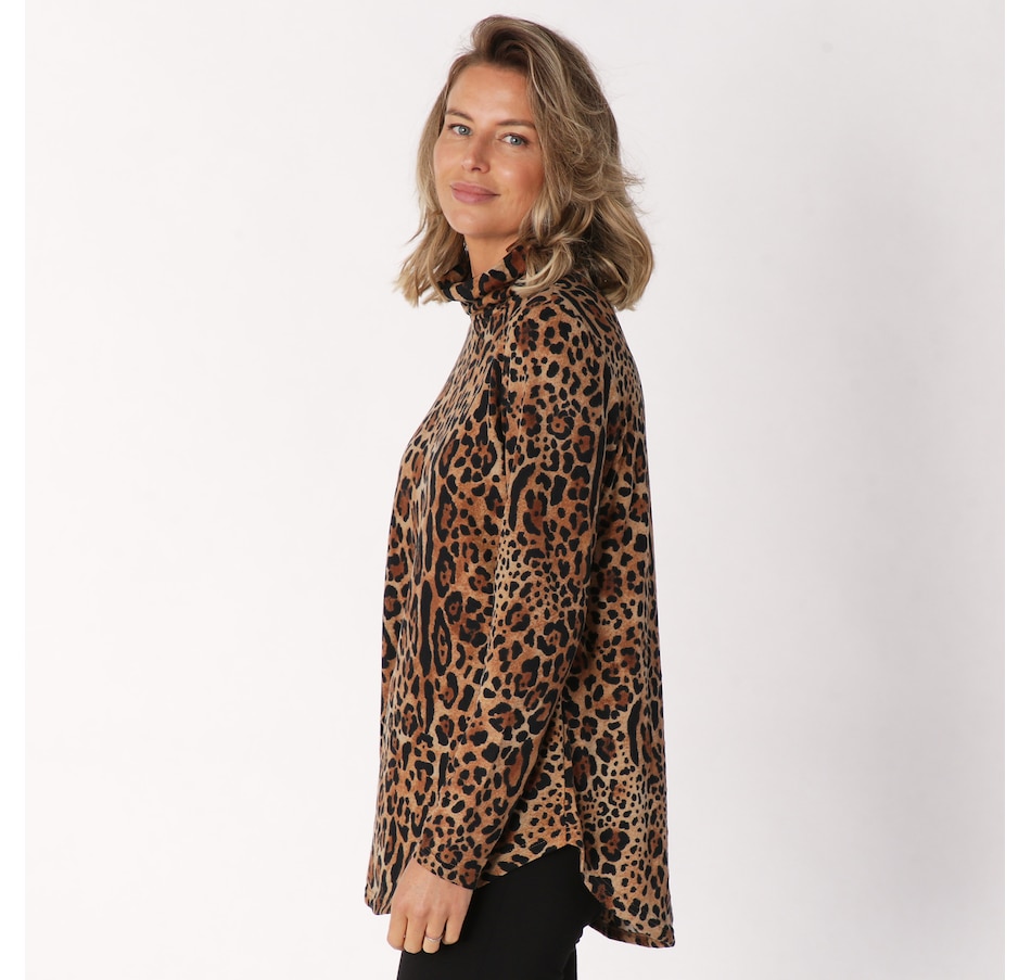 Image 238015_ALTMORE1.jpg, Product 238-015 / Price $29.88, Red Coral Animal Print Turtleneck Sweater from Red Coral Fashions on TSC.ca's Fashion department