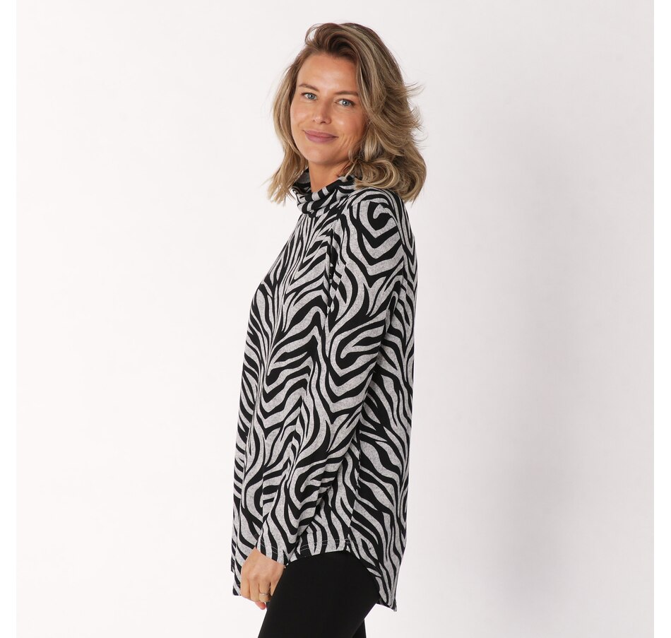 Image 238015_ALTMORE2.jpg, Product 238-015 / Price $29.88, Red Coral Animal Print Turtleneck Sweater from Red Coral Fashions on TSC.ca's Fashion department