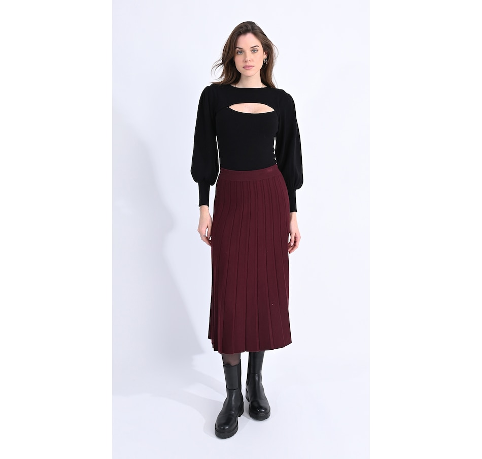 Image 238088_BD.jpg, Product 238-088 / Price $41.33, Molly Bracken Pleated Midi Skirt from Molly Bracken on TSC.ca's Fashion department