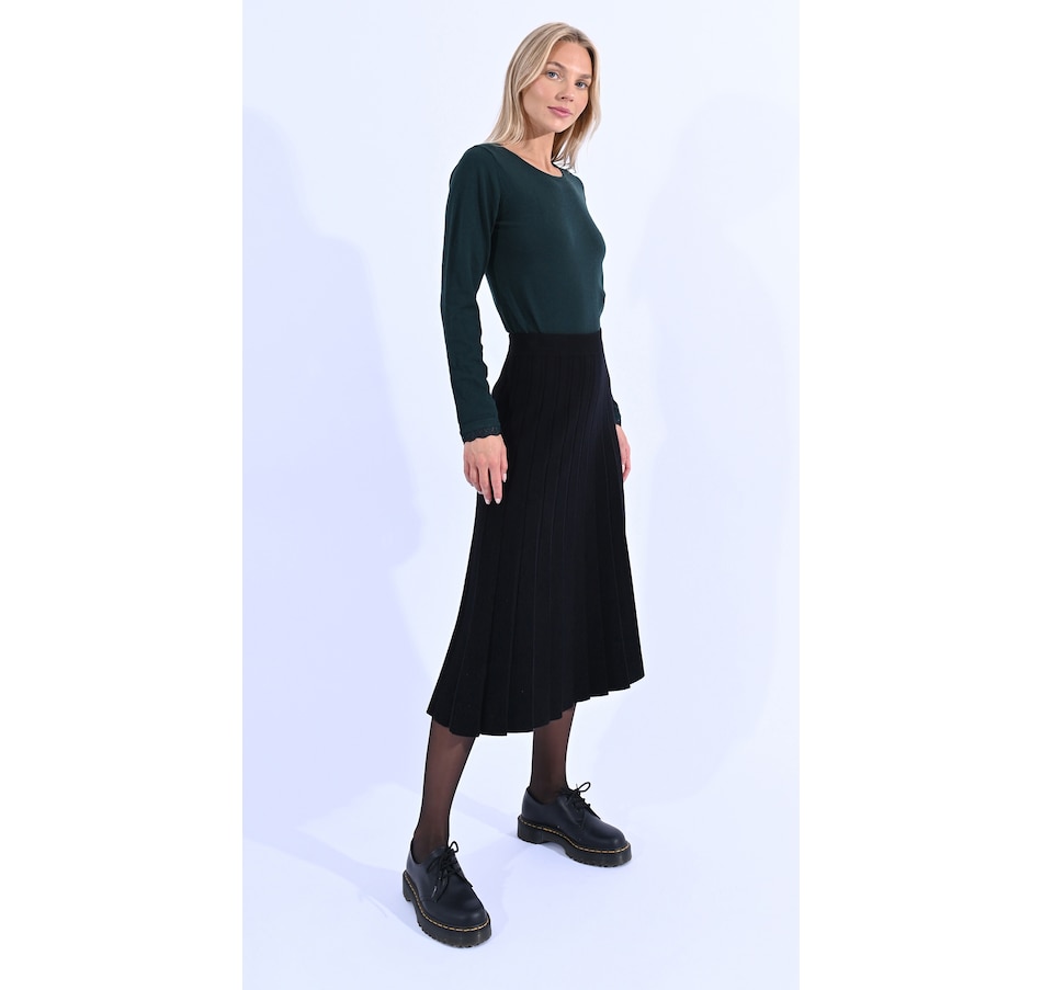 Image 238088_BLK.jpg, Product 238-088 / Price $41.33, Molly Bracken Pleated Midi Skirt from Molly Bracken on TSC.ca's Fashion department