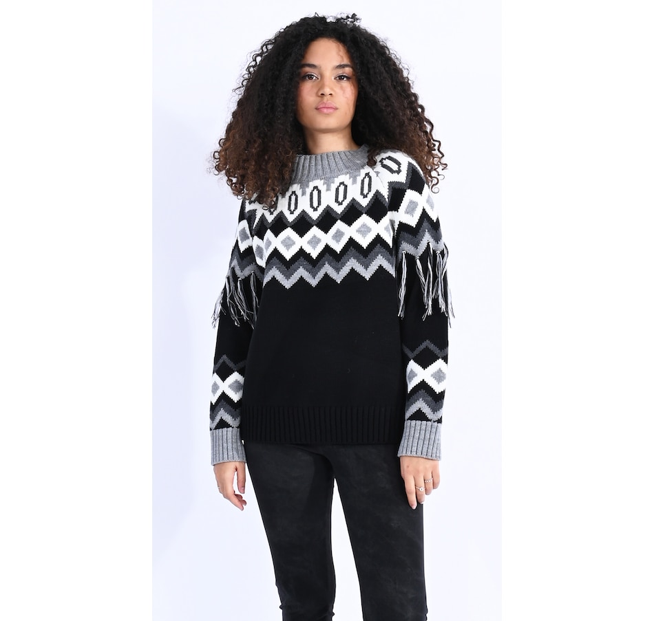 Image 238093_BLK.jpg, Product 238-093 / Price $44.33, Molly Bracken Printed Crew Neck Sweater from Molly Bracken on TSC.ca's Fashion department