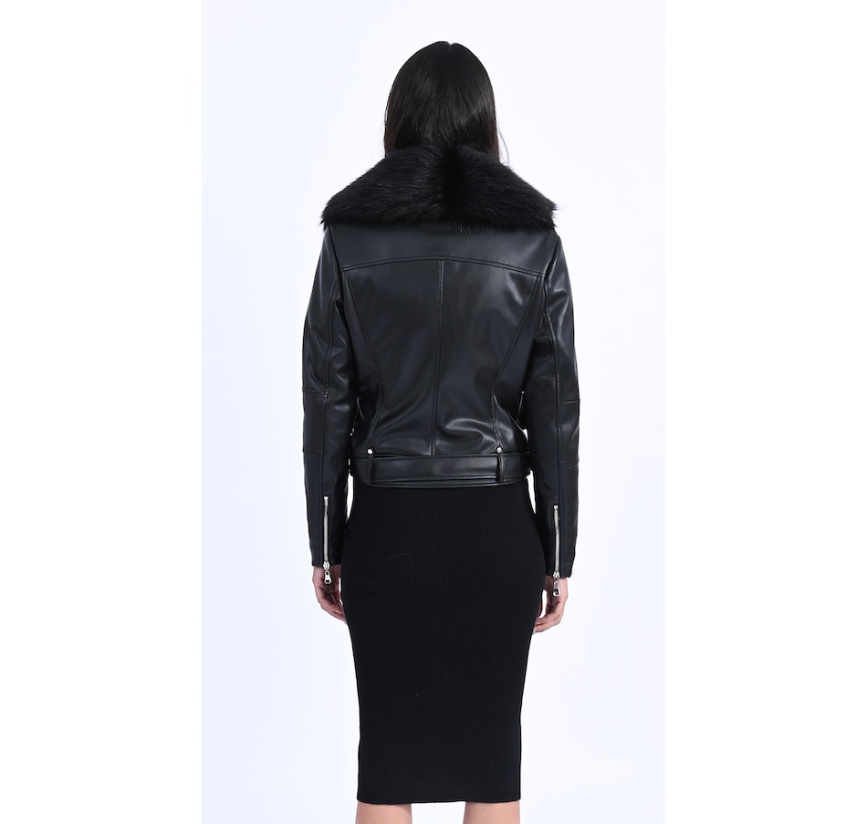 Image 238097_ALTMORE1.jpg, Product 238-097 / Price $76.33, Molly Bracken Faux Leather Moto Jacket With Sherpa Collar from Molly Bracken on TSC.ca's Fashion department