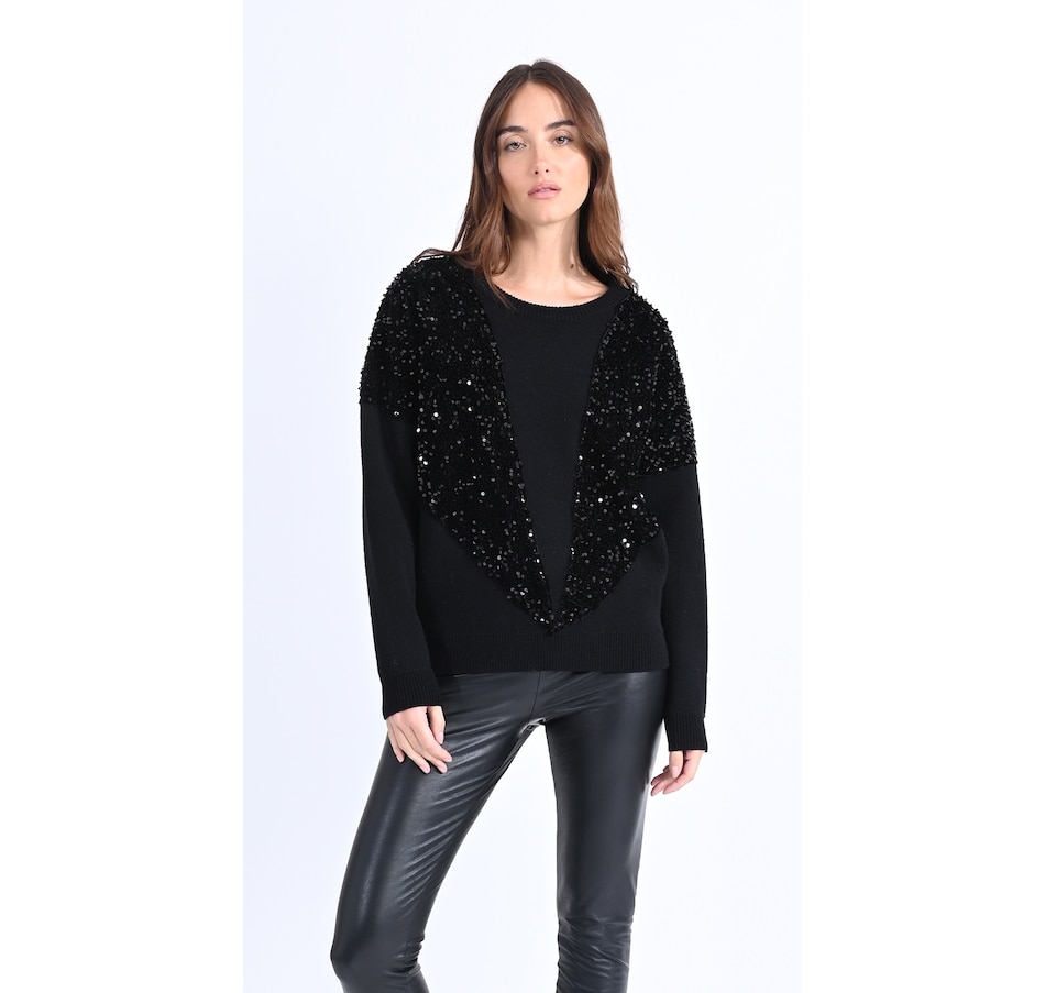 Image 238113_BLK.jpg, Product 238-113 / Price $39.33, Molly Bracken Crew Neck Sweater With Sequin from Molly Bracken on TSC.ca's Fashion department