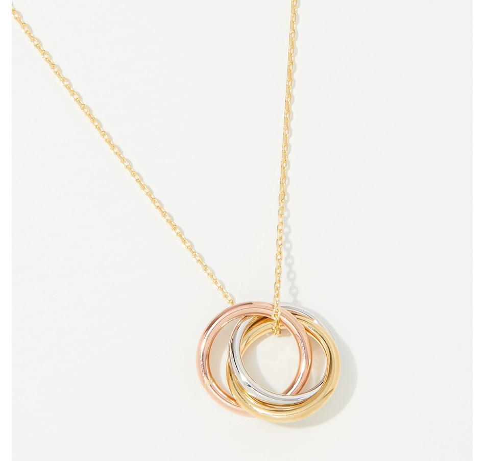 Image 238165.jpg, Product 238-165 / Price $299.88, Stefano Oro 14K Tri-Gold Rolling Pendant Necklace from Stefano Oro on TSC.ca's Jewellery department