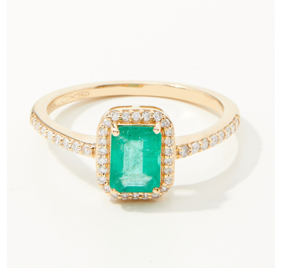 Jewellery - Rings - Graziela Gems 14K Yellow Gold Octagon Shape Emerald ...