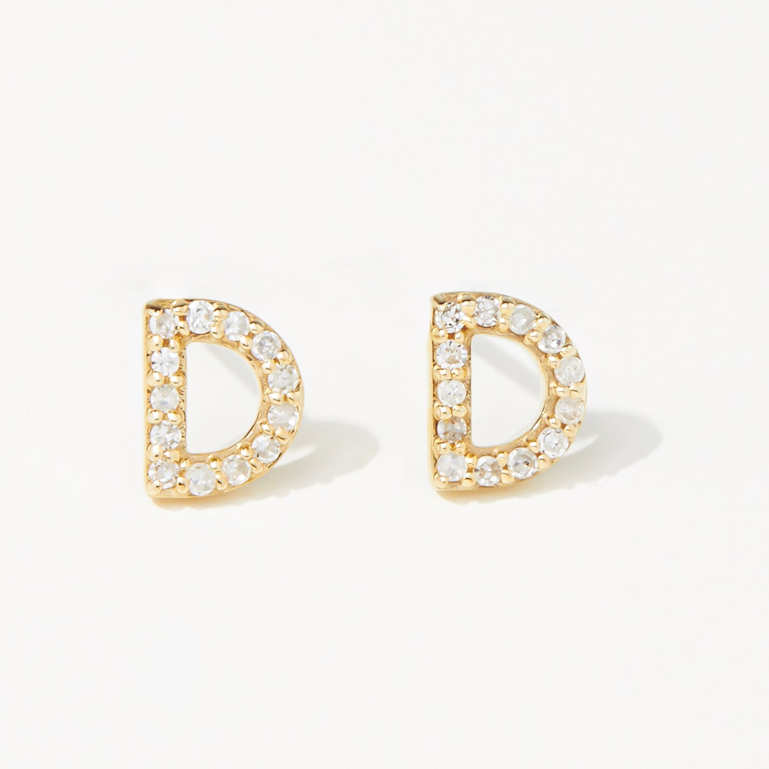 Buy Diamond Initial Stud Diamond Letter Earring Monogram Earring Mini 14K  Solid Gold Initial Stud Earring Pave Diamond Letter Earring Online in India  - Etsy