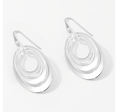 Silver Gallery Sterling Silver Triple Drop Earrings