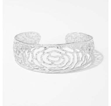 Silver Gallery Sterling Silver Nature Inspired Cuff Bangle