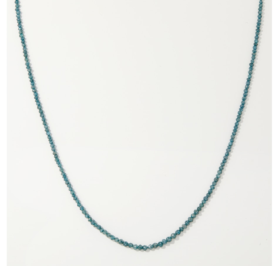 Image 238230.jpg, Product 238-230 / Price $1,099.99, 14K Yellow Gold 18 av. ctw Blue Diamond Bead Necklace from Diamond Show on TSC.ca's Jewellery department