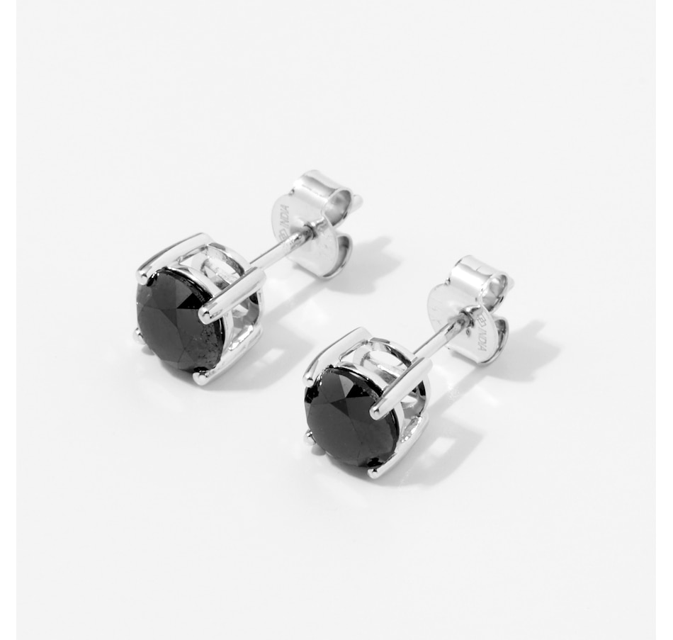 Image 238235.jpg, Product 238-235 / Price $219.99, 14K White Gold 1.40 av. ctw Black Diamond Stud Earrings from Diamond Show on TSC.ca's Jewellery department