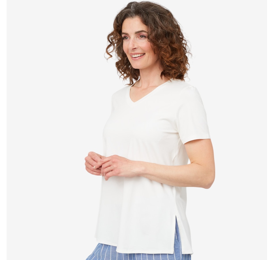 Image 238259_IVR.jpg, Product 238-259 / Price $39.88, Mr. Max Ultra Modal Essential Relaxed Fit Short Sleeve Top from Mr. Max on TSC.ca's Fashion department
